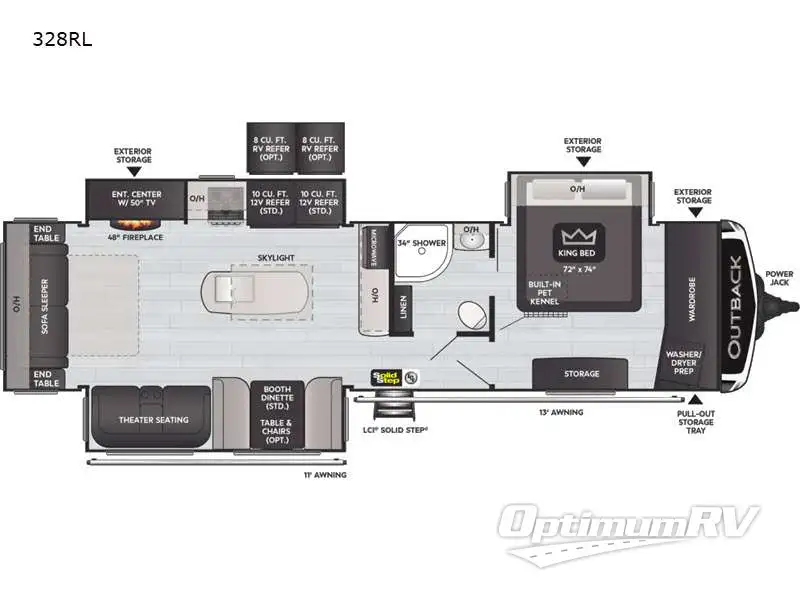 2021 Keystone Outback 328RL RV Floorplan Photo