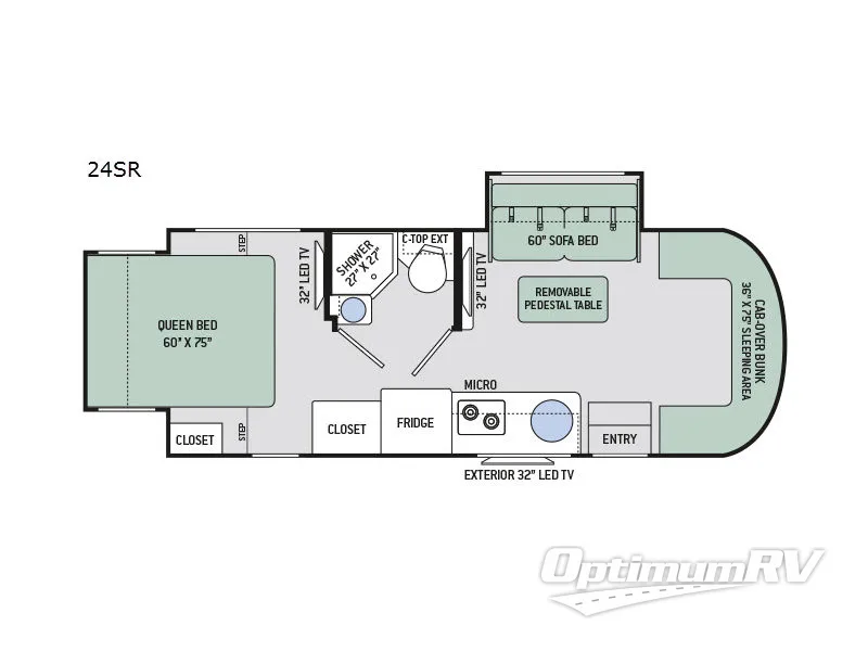2017 Thor Siesta Sprinter 24SR Floorplan Photo