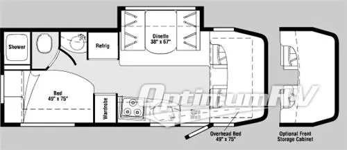 2007 Winnebago View 23J RV Floorplan Photo