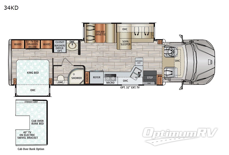 2020 Dynamax DX3 34KD RV Floorplan Photo