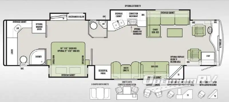 2015 Tiffin Phaeton 42 LH Floorplan Photo