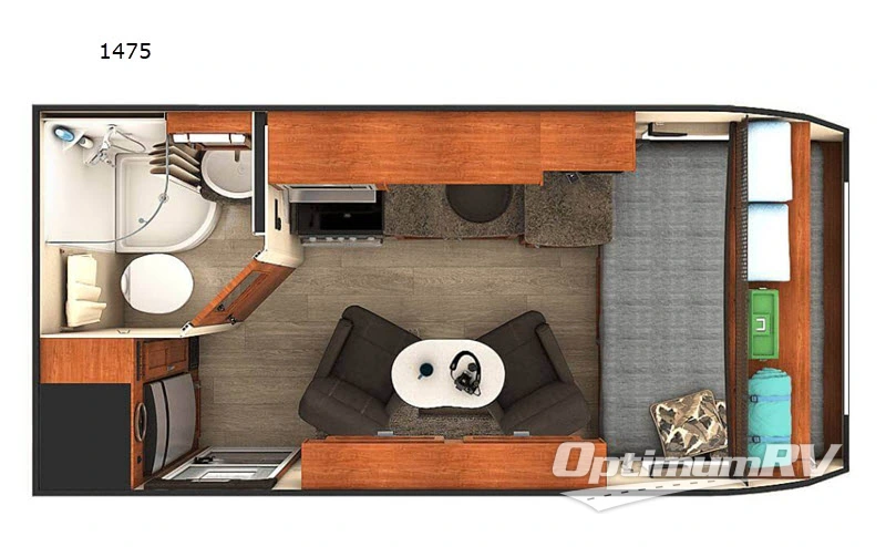 2019 Lance Lance Travel Trailers 1475 RV Floorplan Photo