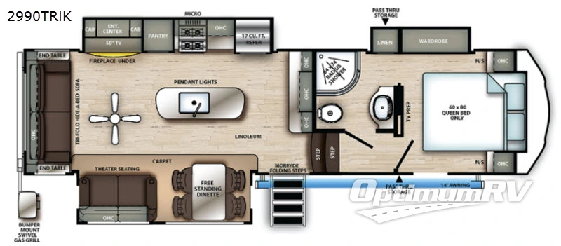 2021 Forest River Sierra C-Class 2990TRIK RV Floorplan Photo