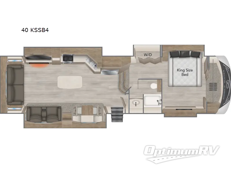 2022 DRV Luxury Suites Mobile Suites 40KSSB4 Floorplan Photo
