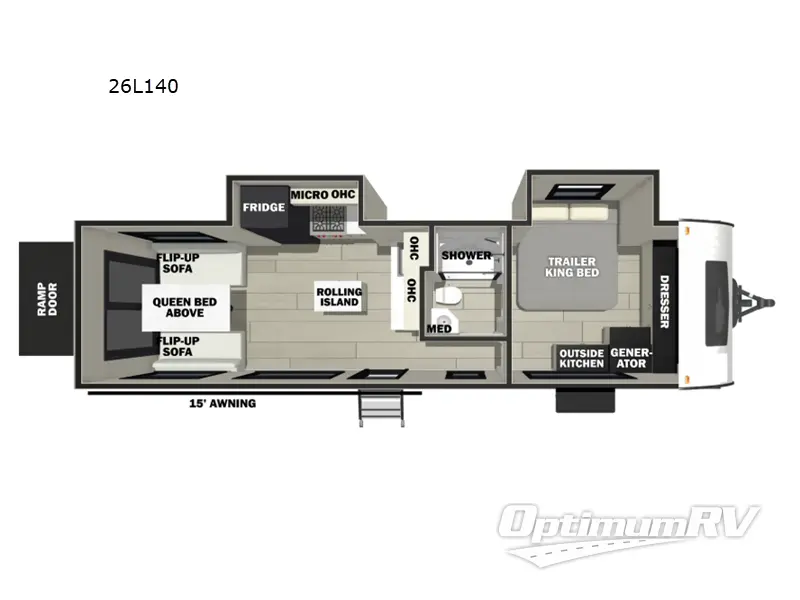 2026 Forest River Vengeance Rogue Armored 26L140 Floorplan Photo