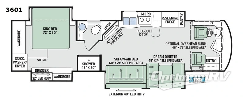 2017 Thor Aria 3601 Floorplan Photo