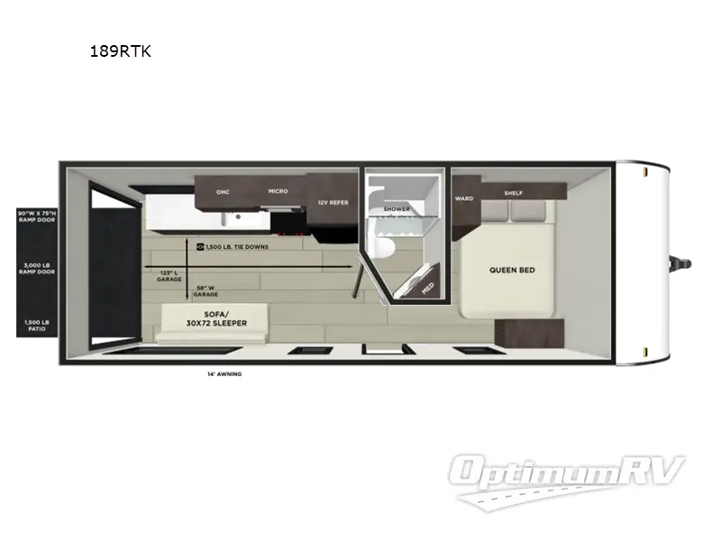2026 Forest River Wildwood FSX 189RTK Floorplan Photo
