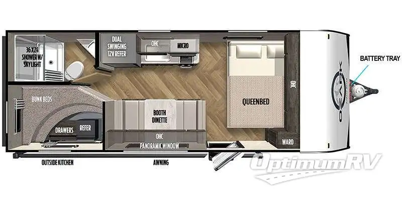 2024 Forest River Ozark 1650BHK RV Floorplan Photo