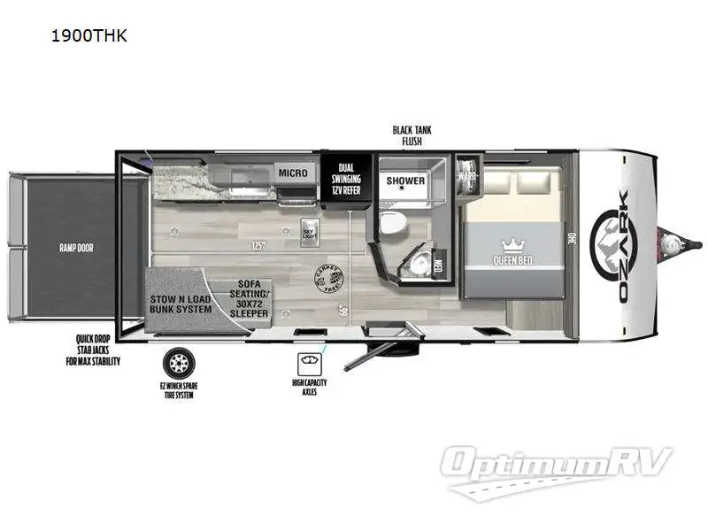 2024 Forest River Ozark 1900THK RV Floorplan Photo
