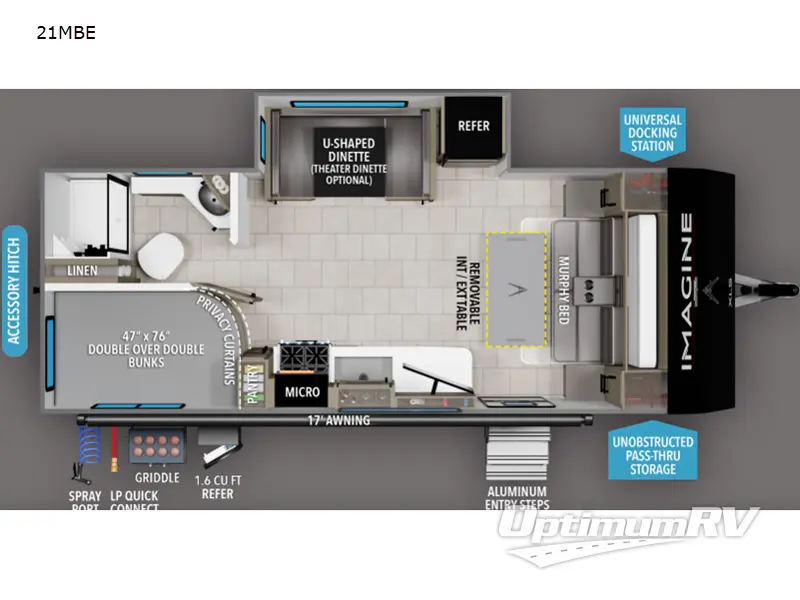 2026 Grand Design Imagine XLS 21MBE RV Floorplan Photo