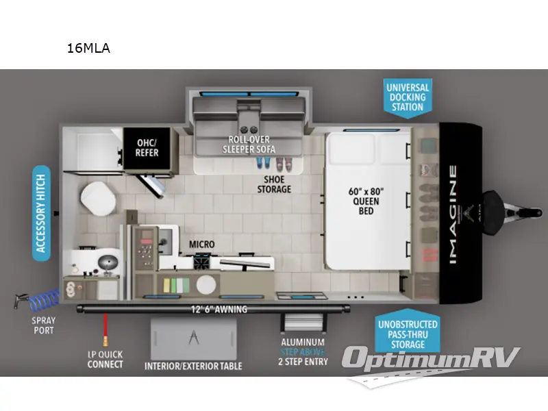 2026 Grand Design Imagine AIM 16MLA RV Floorplan Photo