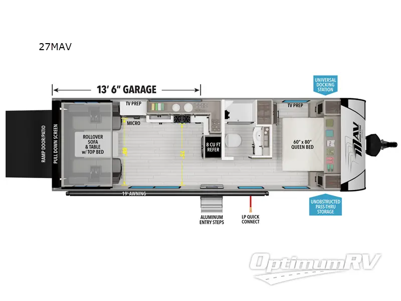 2026 Grand Design Momentum MAV 27MAV RV Floorplan Photo
