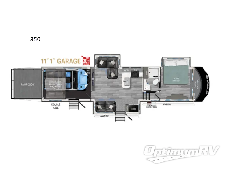 2023 Heartland Torque 350 Floorplan Photo