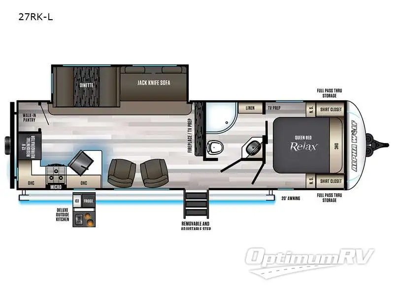 2021 Forest River Cherokee Alpha Wolf 27RK-L Floorplan Photo