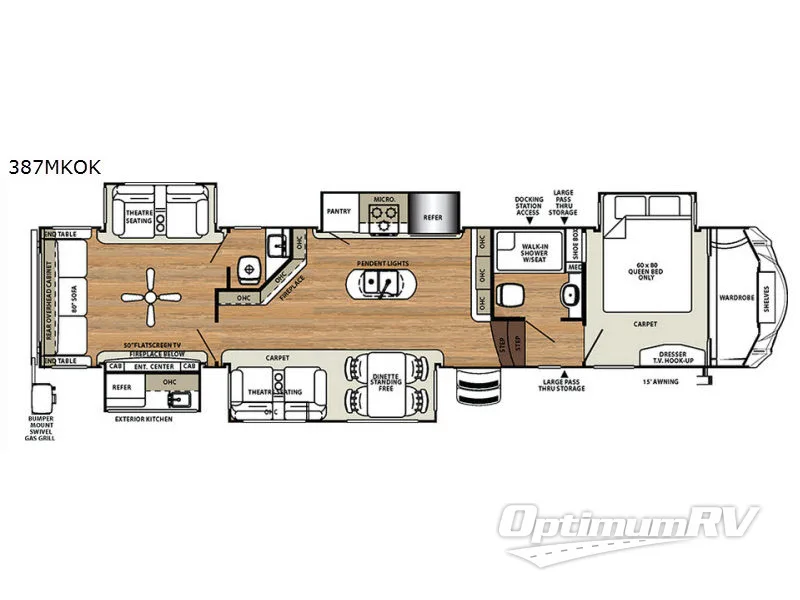 2018 Forest River Sierra 387MKOK RV Floorplan Photo