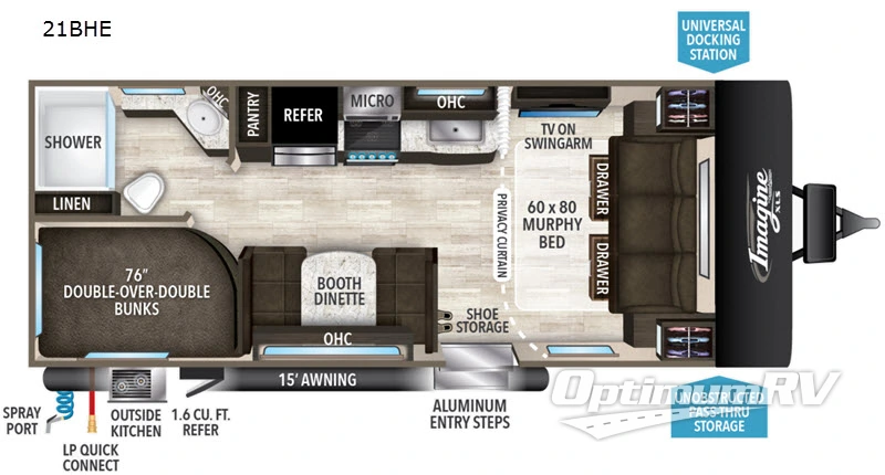 2019 Grand Design Imagine XLS 21BHE Floorplan Photo