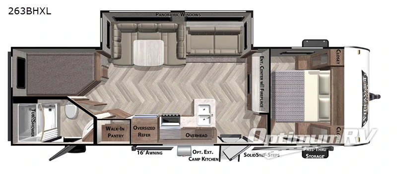 2020 Forest River Wildwood X-Lite 263BHXL Floorplan Photo