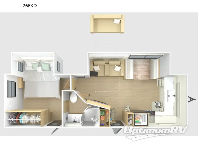2026 Winnebago Thrive 26FKD Floorplan Photo