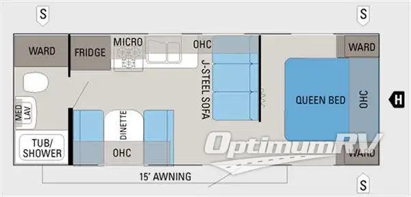 2011 Jayco Jay Flight 22FB RV Floorplan Photo