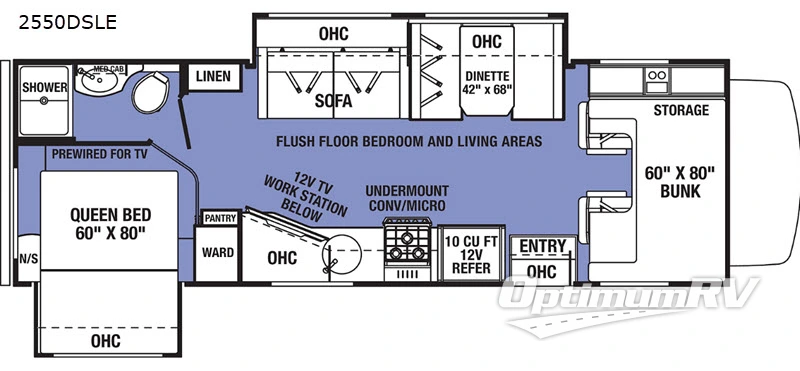 2020 Forest River Sunseeker LE 2550DSLE Chevy Floorplan Photo