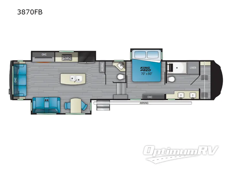 2021 Heartland Bighorn 3870FB RV Floorplan Photo