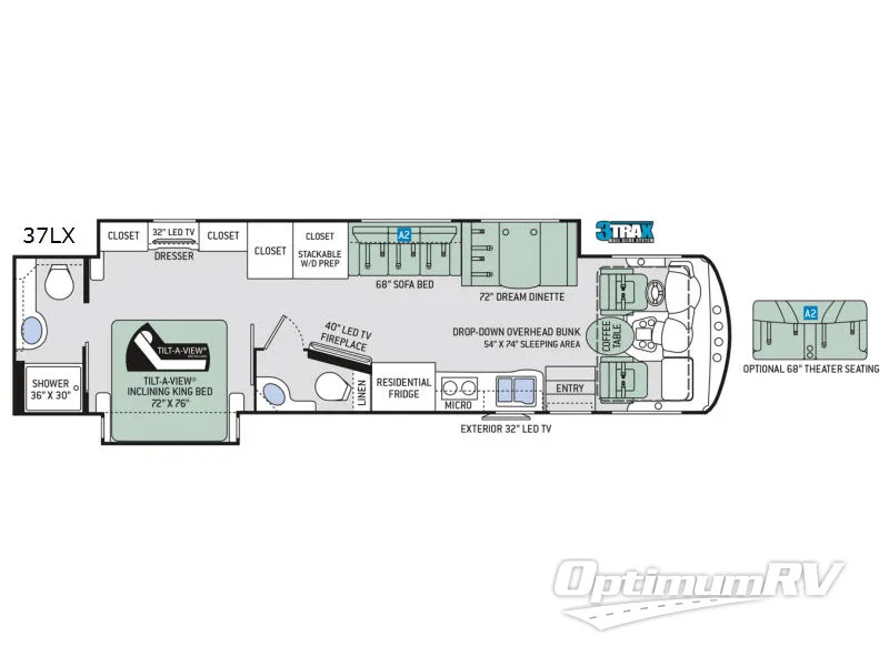 2018 Thor Challenger 37LX Floorplan Photo