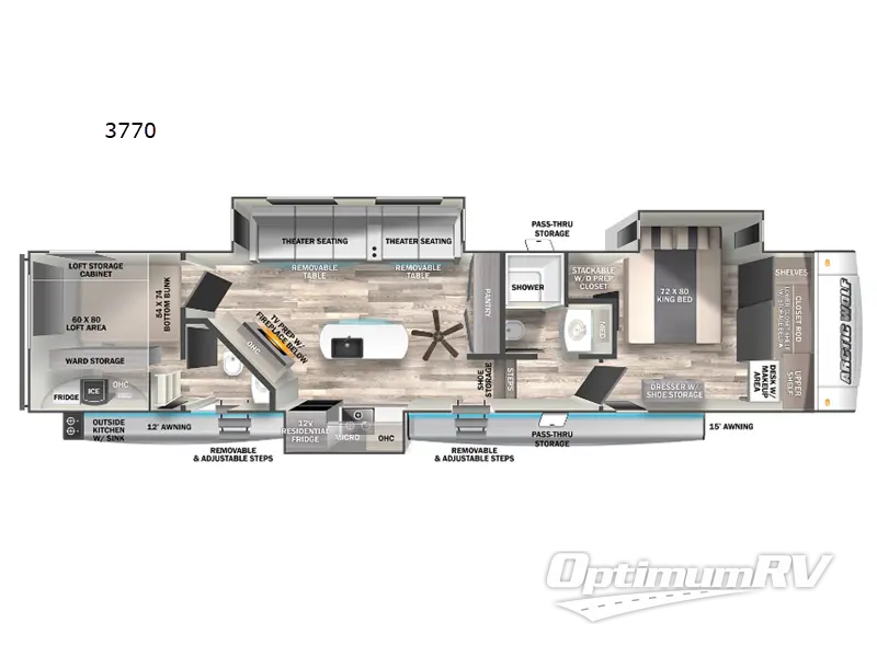 2023 Forest River Cherokee Arctic Wolf 3770SUITE Floorplan Photo