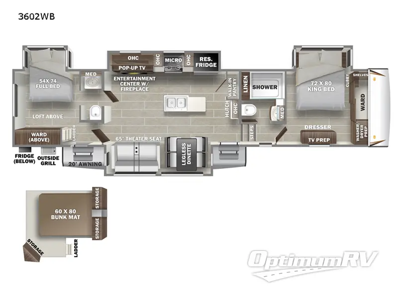 2023 Prime Time Sanibel 3602WB Floorplan Photo