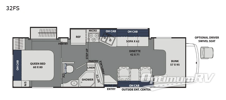 2019 Coachmen Freelander 32FS Ford 450 RV Floorplan Photo