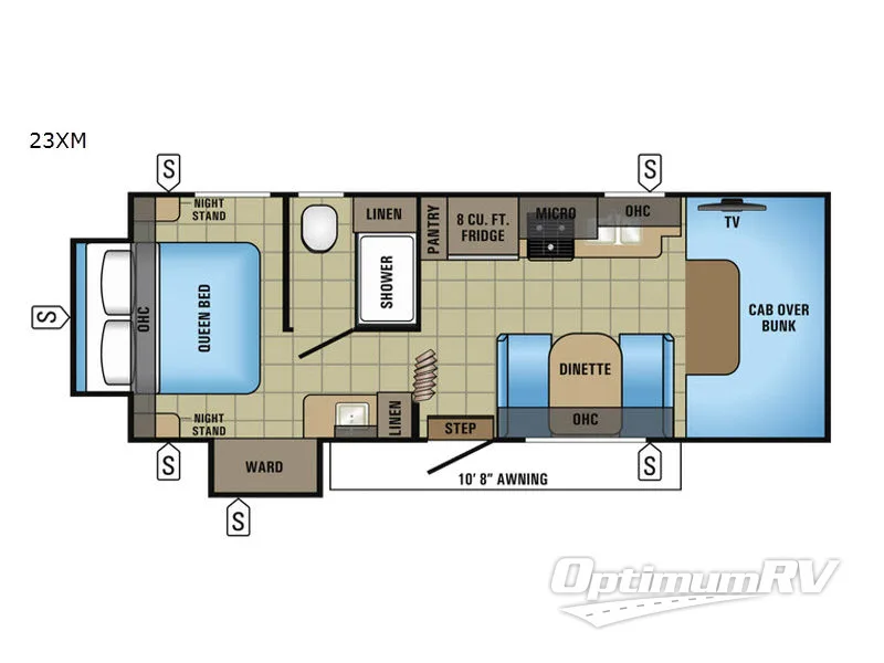 2017 Jayco Redhawk 23XM RV Floorplan Photo