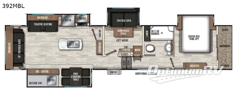 2021 Coachmen Chaparral 392MBL Floorplan Photo