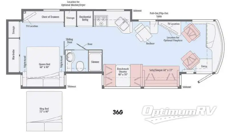2015 Winnebago Forza 36G RV Floorplan Photo