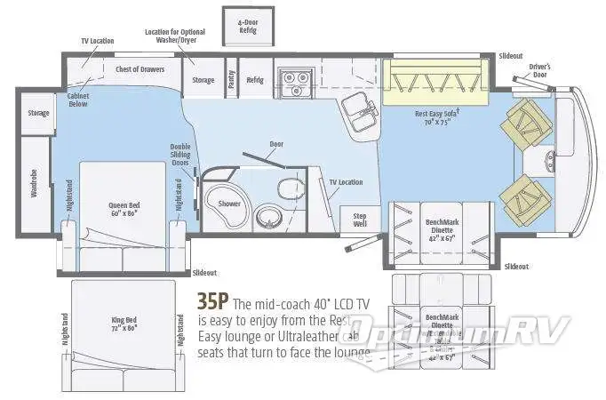 2013 Itasca Suncruiser 35P RV Floorplan Photo