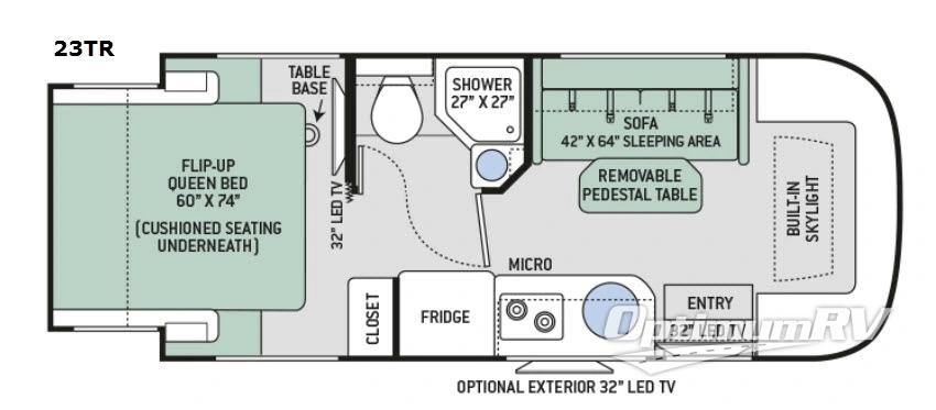 2017 Thor Gemini 23TR RV Floorplan Photo