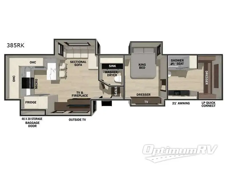 2026 Forest River Cedar Creek 385RK Floorplan Photo