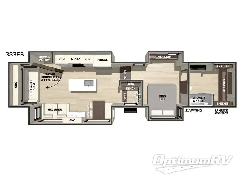 2026 Forest River Cedar Creek 383FB Floorplan Photo