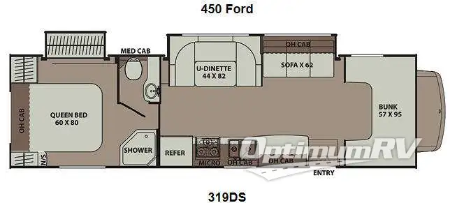 2014 Coachmen Leprechaun 319DS Ford 450 Floorplan Photo