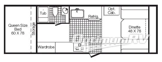 2013 TrailManor Classic Series 2720SD RV Floorplan Photo