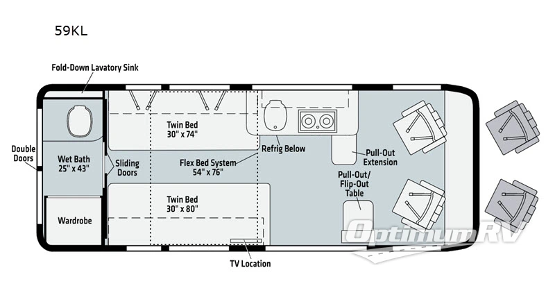2021 Winnebago Travato 59KL Floorplan Photo