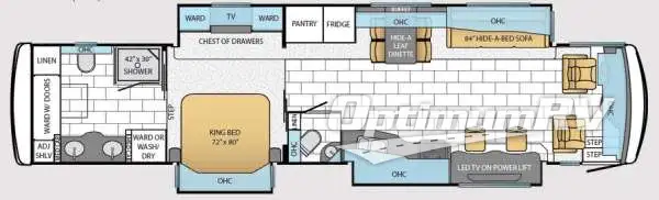 2014 Newmar Ventana 4369 Floorplan Photo