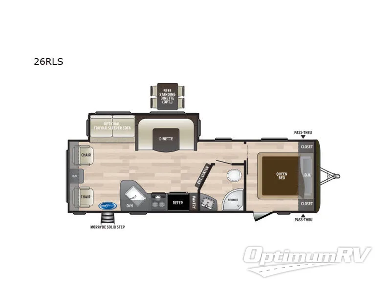 2019 Keystone Hideout 26RLS RV Floorplan Photo