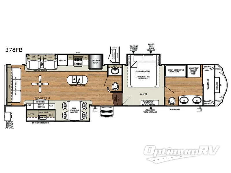 2018 Forest River Sierra 378FB RV Floorplan Photo