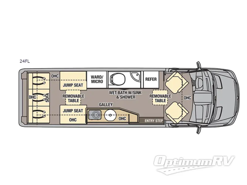 2018 Coachmen Galleria 24FL RV Floorplan Photo