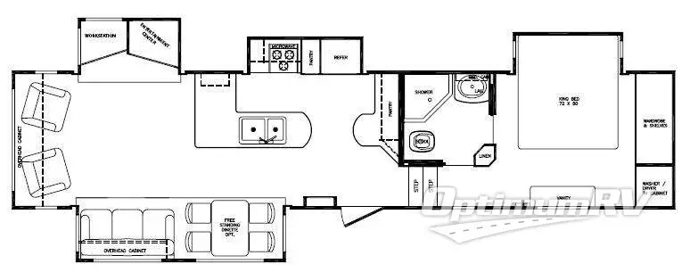 2009 Forest River Cardinal 34QRL Floorplan Photo