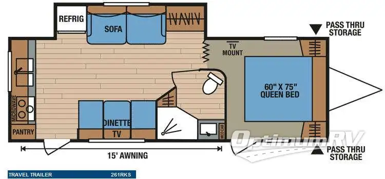2014 KZ Spree 261RKS RV Floorplan Photo