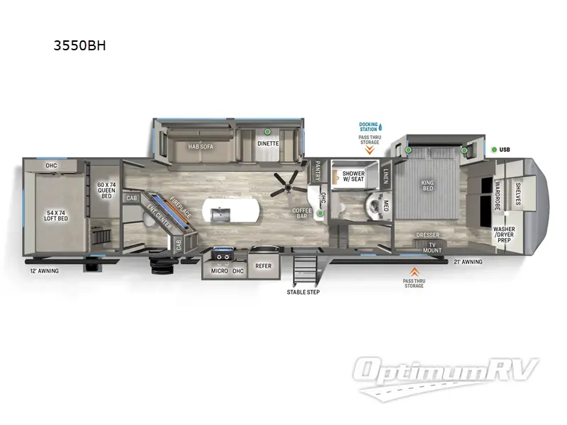 2024 Forest River Sierra 3550BH RV Floorplan Photo