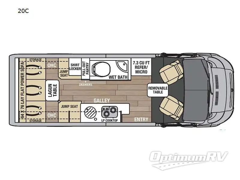 2023 Coachmen Nova 20C Floorplan Photo