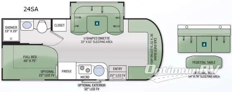 2015 Thor Siesta Sprinter 24SA Floorplan Photo