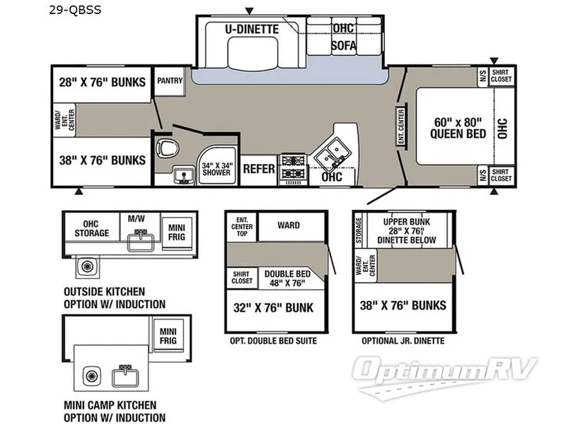 2018 Palomino Puma 29QBSS RV Floorplan Photo