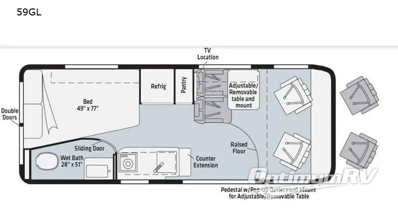 2022 Winnebago Travato 59GL Floorplan Photo